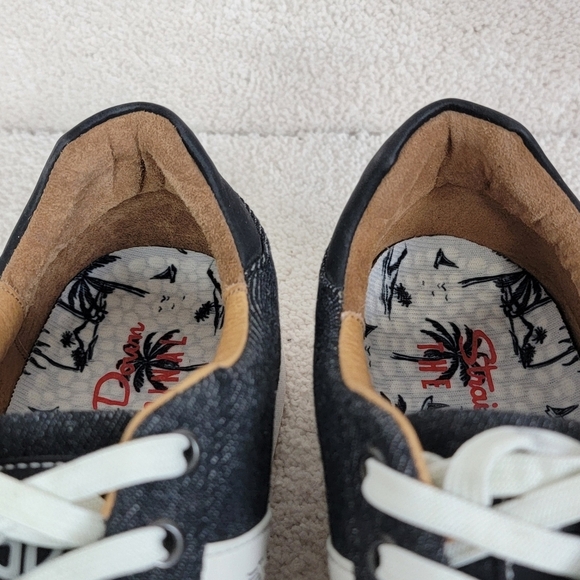 Straight Down Men's Black And White The Shaker Twill Spike-Less Golf Shoes Sz 9 - Picture 9 of 12